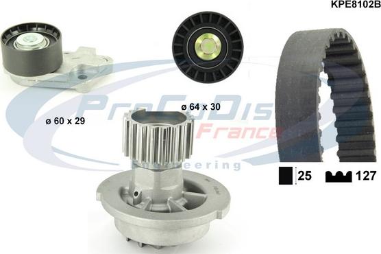 Procodis France KPE8102B - Водна помпа+ к-кт ангренажен ремък vvparts.bg