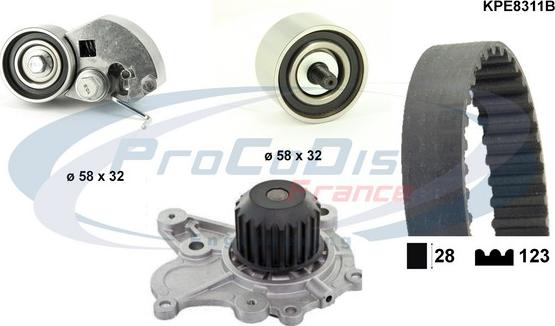 Procodis France KPE8311B - Водна помпа+ к-кт ангренажен ремък vvparts.bg