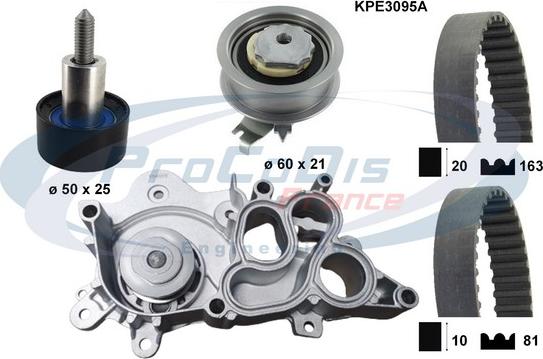 Procodis France KPE3095A - Водна помпа+ к-кт ангренажен ремък vvparts.bg