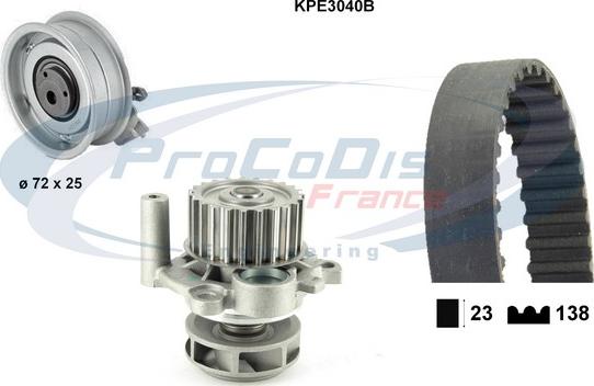 Procodis France KPE3040B - Водна помпа+ к-кт ангренажен ремък vvparts.bg