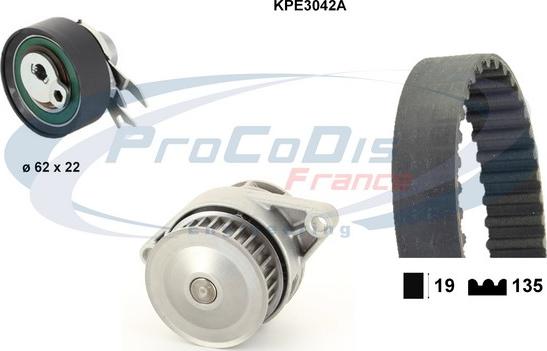 Procodis France KPE3042A - Водна помпа+ к-кт ангренажен ремък vvparts.bg