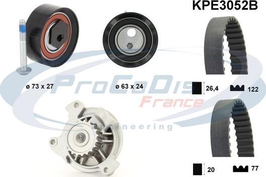 Procodis France KPE3052B - Водна помпа+ к-кт ангренажен ремък vvparts.bg