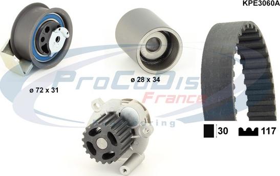 Procodis France KPE3060A - Водна помпа+ к-кт ангренажен ремък vvparts.bg