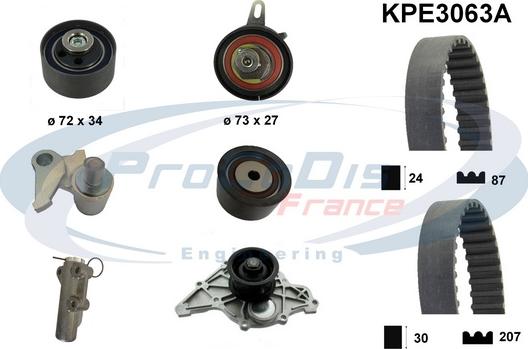 Procodis France KPE3063A - Водна помпа+ к-кт ангренажен ремък vvparts.bg