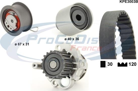 Procodis France KPE3003B - Водна помпа+ к-кт ангренажен ремък vvparts.bg