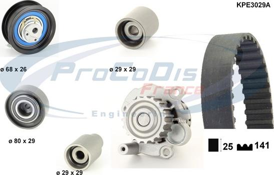 Procodis France KPE3029A - Водна помпа+ к-кт ангренажен ремък vvparts.bg