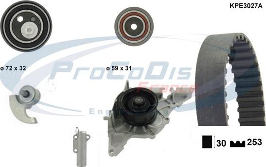 Procodis France KPE3027A - Водна помпа+ к-кт ангренажен ремък vvparts.bg