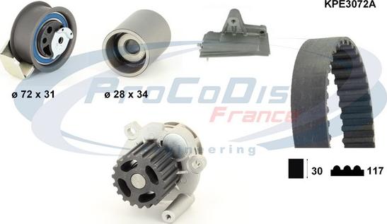 Procodis France KPE3072A - Водна помпа+ к-кт ангренажен ремък vvparts.bg