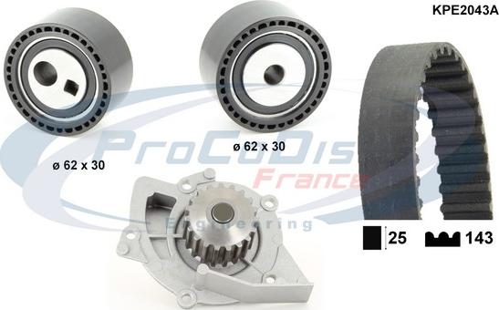 Procodis France KPE2043A - Водна помпа+ к-кт ангренажен ремък vvparts.bg