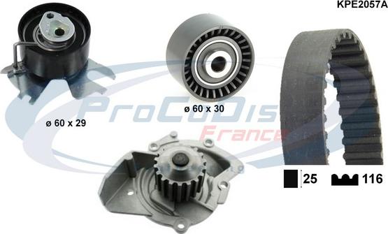 Procodis France KPE2057A - Водна помпа+ к-кт ангренажен ремък vvparts.bg