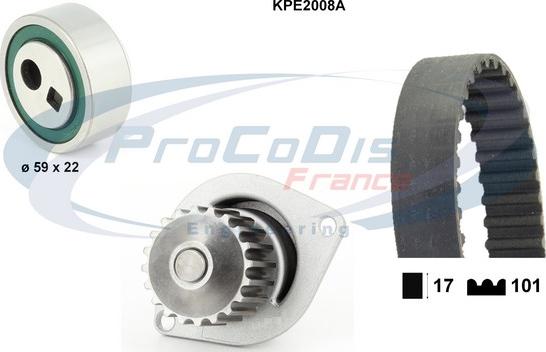 Procodis France KPE2008A - Водна помпа+ к-кт ангренажен ремък vvparts.bg