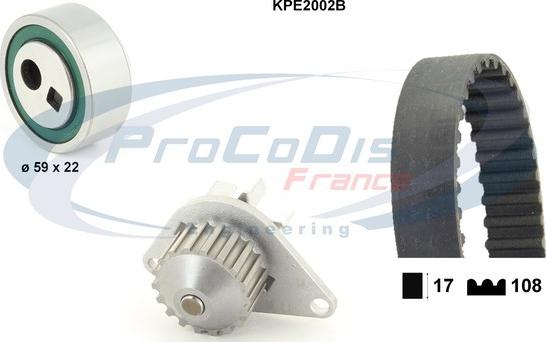 Procodis France KPE2002B - Водна помпа+ к-кт ангренажен ремък vvparts.bg