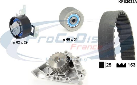 Procodis France KPE2033A - Водна помпа+ к-кт ангренажен ремък vvparts.bg