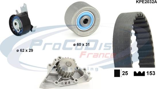 Procodis France KPE2032A - Водна помпа+ к-кт ангренажен ремък vvparts.bg