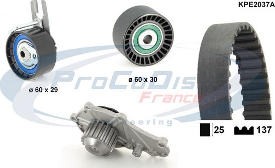 Procodis France KPE2037A - Водна помпа+ к-кт ангренажен ремък vvparts.bg