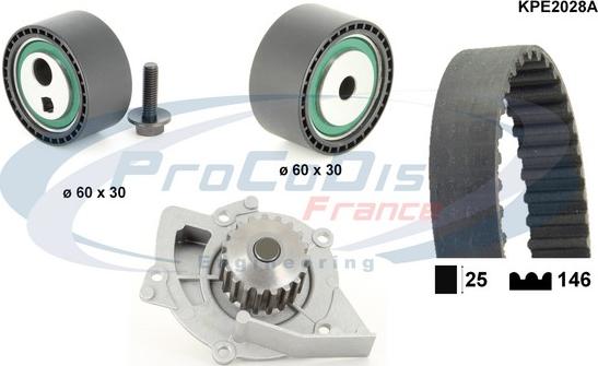 Procodis France KPE2028A - Водна помпа+ к-кт ангренажен ремък vvparts.bg