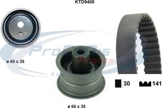 Procodis France KTD9400 - Комплект ангренажен ремък vvparts.bg