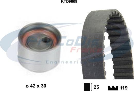 Procodis France KTD9609 - Комплект ангренажен ремък vvparts.bg