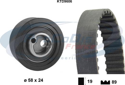 Procodis France KTD9606 - Комплект ангренажен ремък vvparts.bg