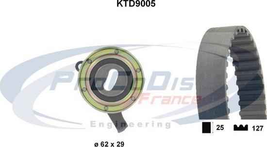 Procodis France KTD9005 - Комплект ангренажен ремък vvparts.bg