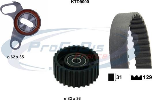 Procodis France KTD9000 - Комплект ангренажен ремък vvparts.bg