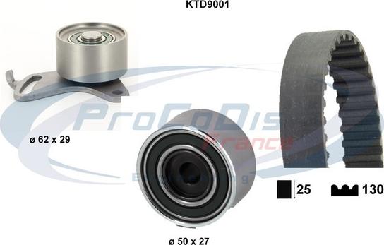 Procodis France KTD9001 - Комплект ангренажен ремък vvparts.bg