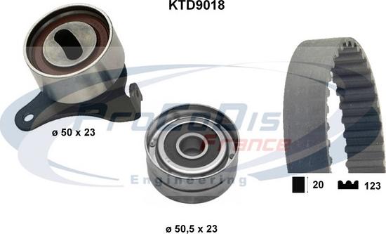 Procodis France KTD9018 - Комплект ангренажен ремък vvparts.bg