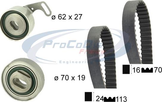 Procodis France KTD9103 - Комплект ангренажен ремък vvparts.bg