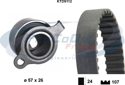 Procodis France KTD9112 - Комплект ангренажен ремък vvparts.bg