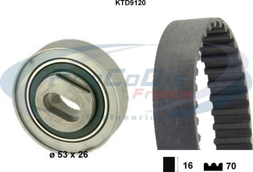 Procodis France KTD9120 - Комплект ангренажен ремък vvparts.bg