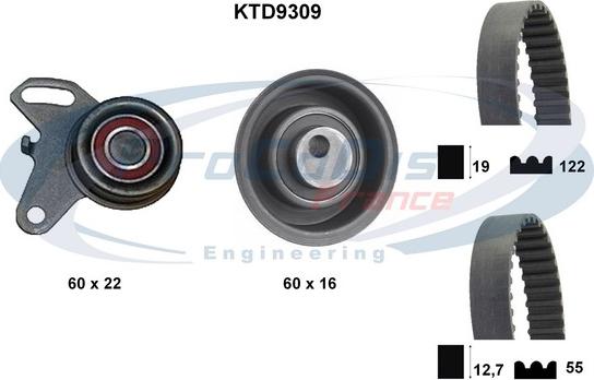 Procodis France KTD9309 - Комплект ангренажен ремък vvparts.bg