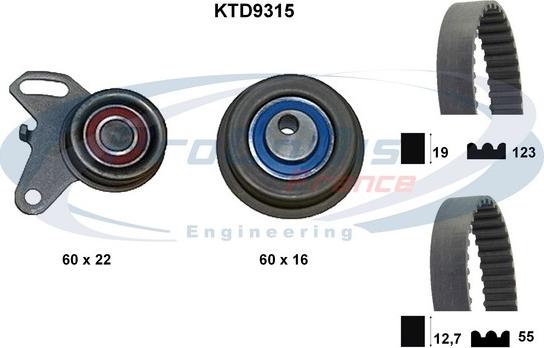 Procodis France KTD9315 - Комплект ангренажен ремък vvparts.bg