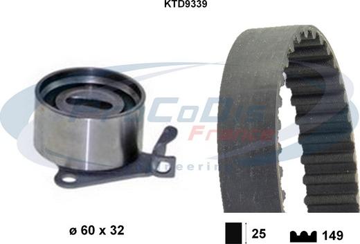 Procodis France KTD9339 - Комплект ангренажен ремък vvparts.bg