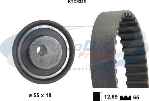 Procodis France KTD9325 - Комплект ангренажен ремък vvparts.bg