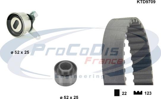 Procodis France KTD9709 - Комплект ангренажен ремък vvparts.bg