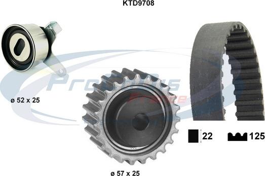 Procodis France KTD9708 - Комплект ангренажен ремък vvparts.bg