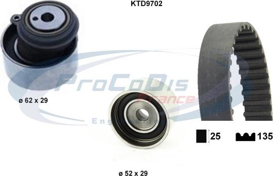 Procodis France KTD9702 - Комплект ангренажен ремък vvparts.bg