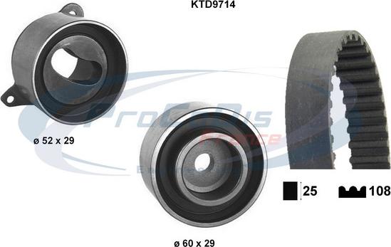 Procodis France KTD9714 - Комплект ангренажен ремък vvparts.bg