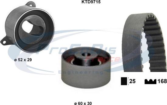 Procodis France KTD9715 - Комплект ангренажен ремък vvparts.bg