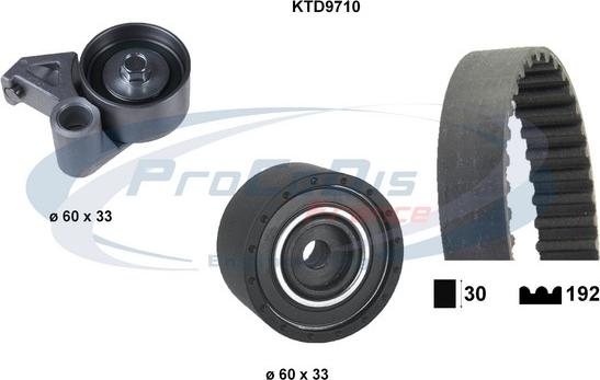 Procodis France KTD9710 - Комплект ангренажен ремък vvparts.bg