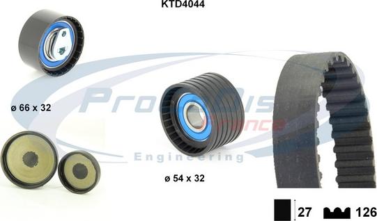 Procodis France KTD4044 - Комплект ангренажен ремък vvparts.bg