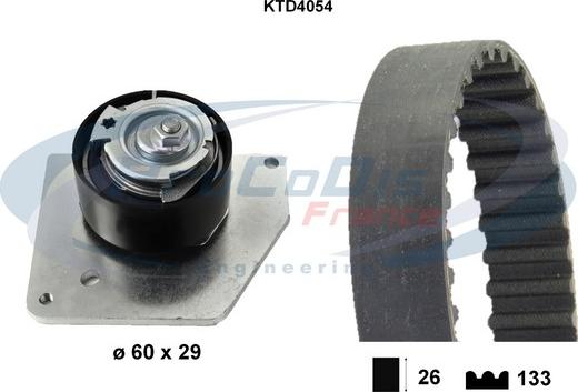 Procodis France KTD4054 - Комплект ангренажен ремък vvparts.bg