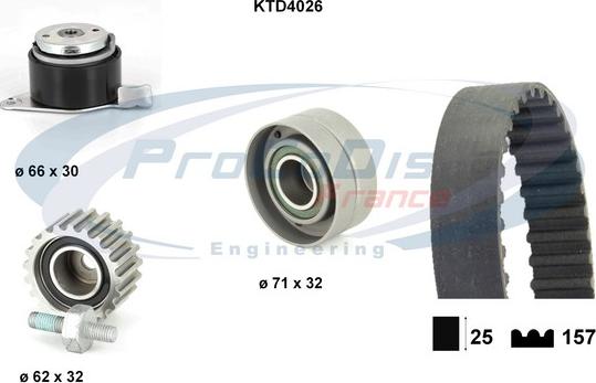 Procodis France KTD4026 - Комплект ангренажен ремък vvparts.bg