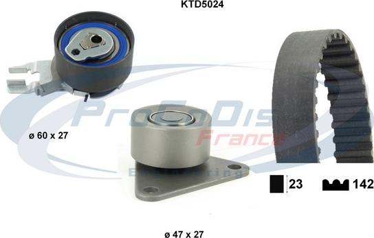 Procodis France KTD5024 - Комплект ангренажен ремък vvparts.bg