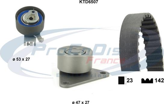 Procodis France KTD6507 - Комплект ангренажен ремък vvparts.bg