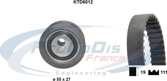 Procodis France KTD6512 - Комплект ангренажен ремък vvparts.bg