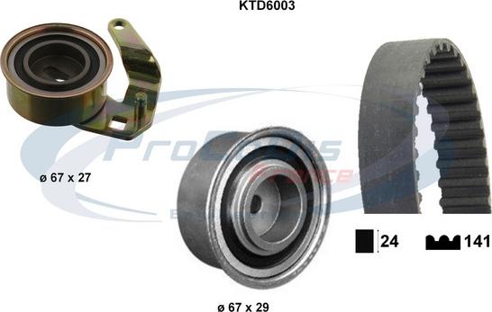 Procodis France KTD6003 - Комплект ангренажен ремък vvparts.bg