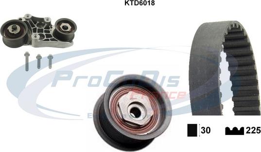 Procodis France KTD6018 - Комплект ангренажен ремък vvparts.bg