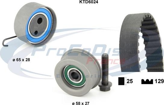 Procodis France KTD6024 - Комплект ангренажен ремък vvparts.bg