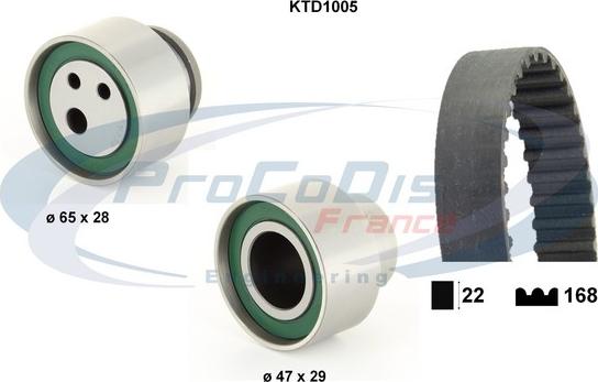 Procodis France KTD1005 - Комплект ангренажен ремък vvparts.bg